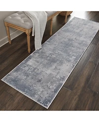 Nourison Home Rustic Textures RUS05 Gray 2'2" x 7'6" Runner Rug