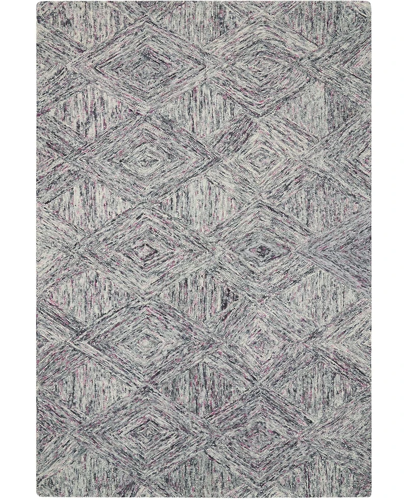 Nourison Home Interlock LNK01 Gray 3'9" x 5'9" Area Rug