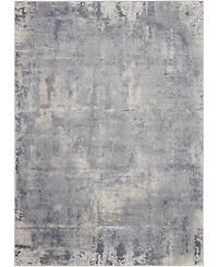 Nourison Home Rustic Textures RUS06 Gray and Beige 5'3" x 7'3" Area Rug