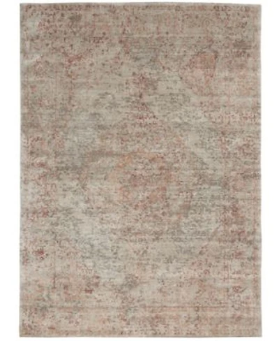 Nourison Home Lucent Lcn07 Silver Red Rug
