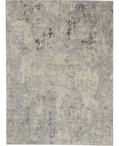 Nourison Home Rustic Textures RUS07 Gray and Beige 7'10" x 10'6" Area Rug
