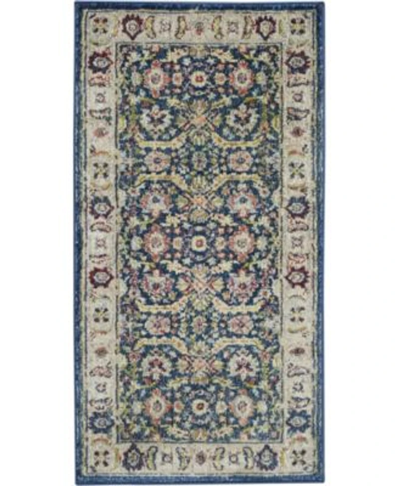 Nourison Home Ankara Global Anr13 Navy Multi Rug