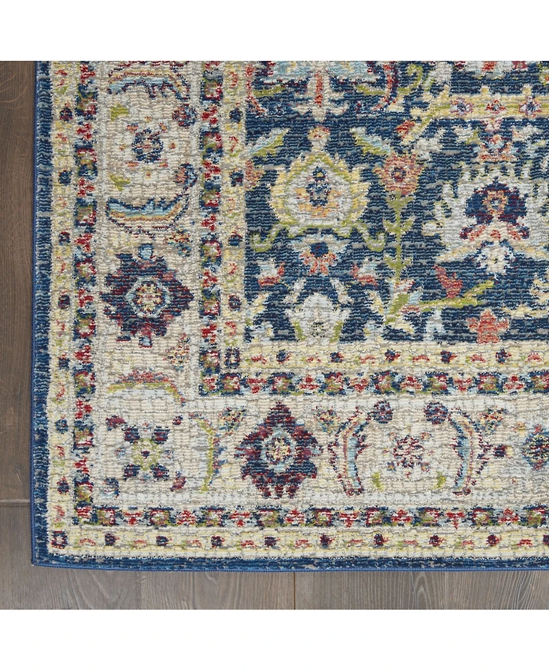 Nourison Home Ankara Global ANR13 Navy and Multi 5'3" x 7'6" Area Rug