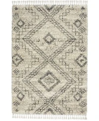 Nourison Home Oslo Shag Osl02 Ivory Gray Rug