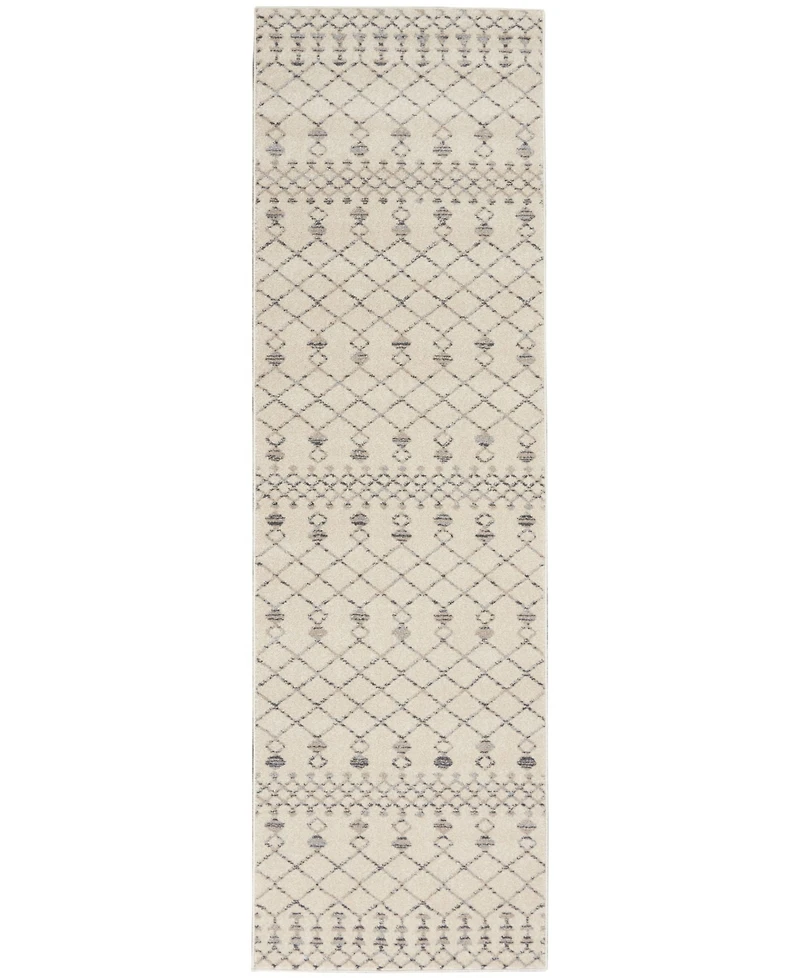 Nourison Home Palermo PMR03 Beige and Gray 2'2" x 7'6" Runner Rug