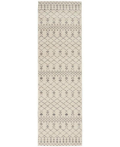 Nourison Home Palermo PMR03 Beige and Gray 2'2" x 7'6" Runner Rug