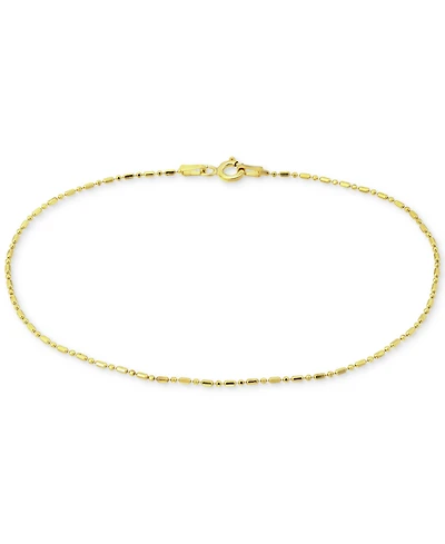 Giani Bernini Dot Dash Link Ankle Bracelet 18k Gold-Plated Sterling Silver & Silver, Created for Macy's