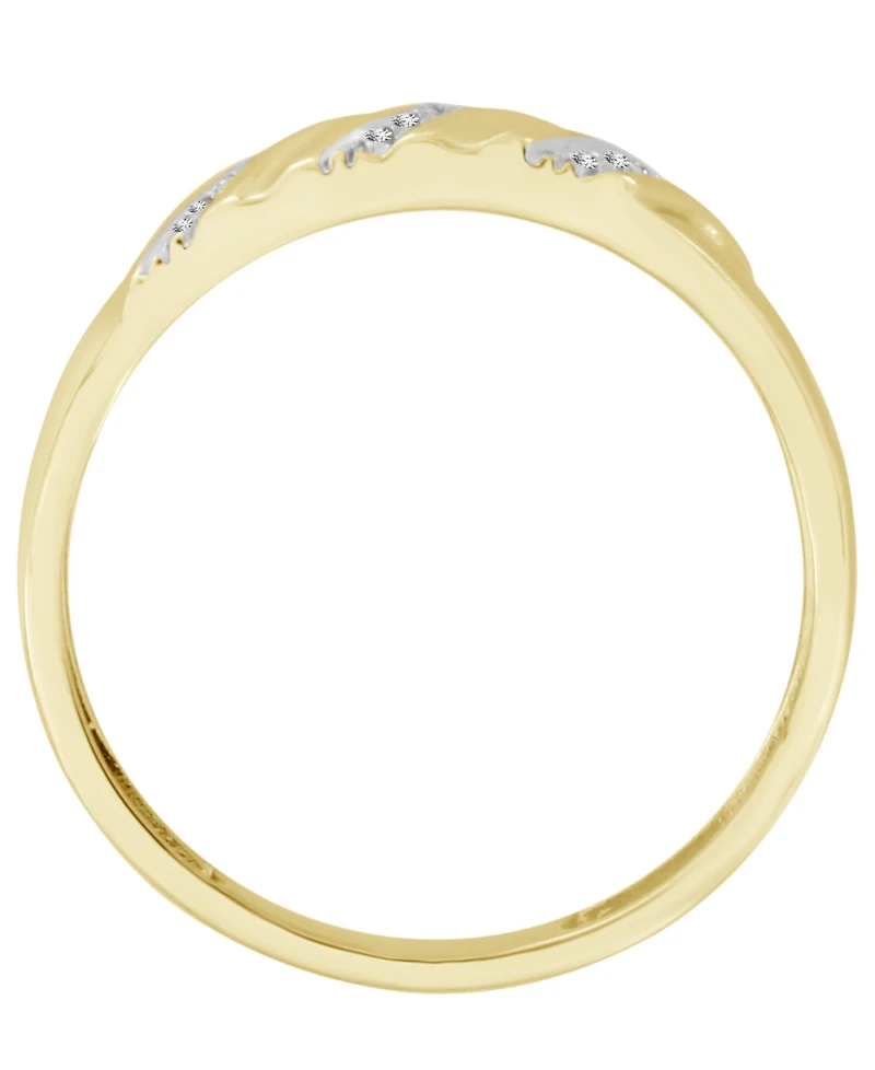 Men's Diamond Accent Band in 10K Yellow Gold