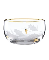 Lenox Holiday Gold Glass Nut Bowl