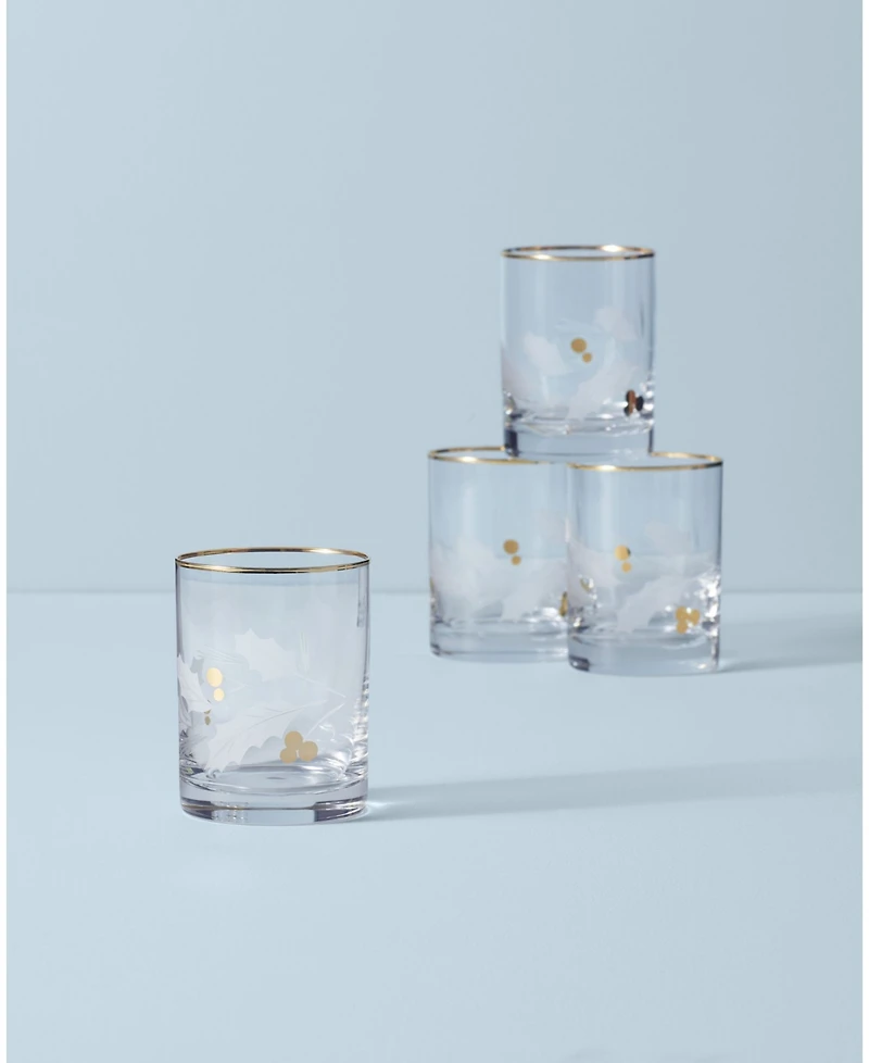 Lenox Holiday Gold Double Old Fashioned, Set of 4