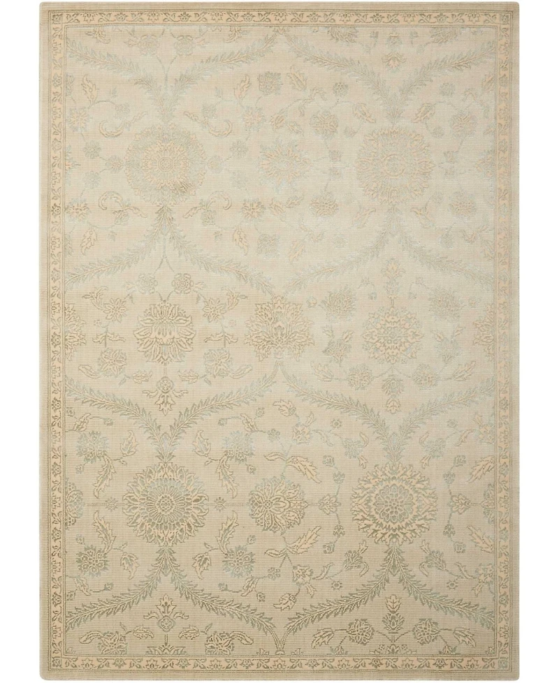 Nourison Home Luminance LUM04 Cream and Mint 5'3" x 7'5" Area Rug