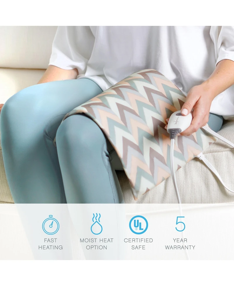 Pure Enrichment PureRelief Express Designer Series 12" x 15" Heating Pad