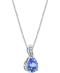 Tanzanite (3/4 ct. t.w.) & Diamond Accent 18" Pendant Necklace in 14k White Gold