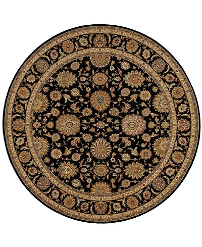 Nourison Home Living Treasures LI05 Black 7'10" Round Rug