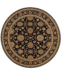 Nourison Home Living Treasures LI05 Black 7'10" Round Rug