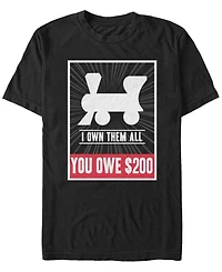 Monopoly Men's Railroads I Own Them All You Owe Short Sleeve T-Shirt