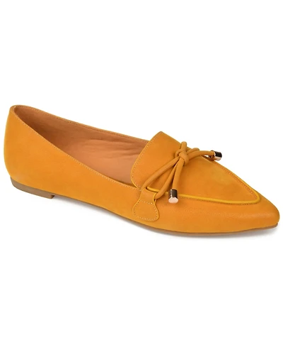 Journee Collection Women's Muriel Bow Detail Pointed Toe Flats