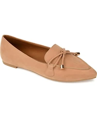 Journee Collection Women's Muriel Bow Detail Pointed Toe Flats