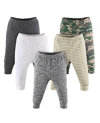 The Peanutshell Baby Boys Pants Set, 5 Pack, Camo & Dino