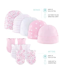 The Peanutshell Newborn Baby Layette Gift Set for Girls, Shower Gift Essentials, Pink