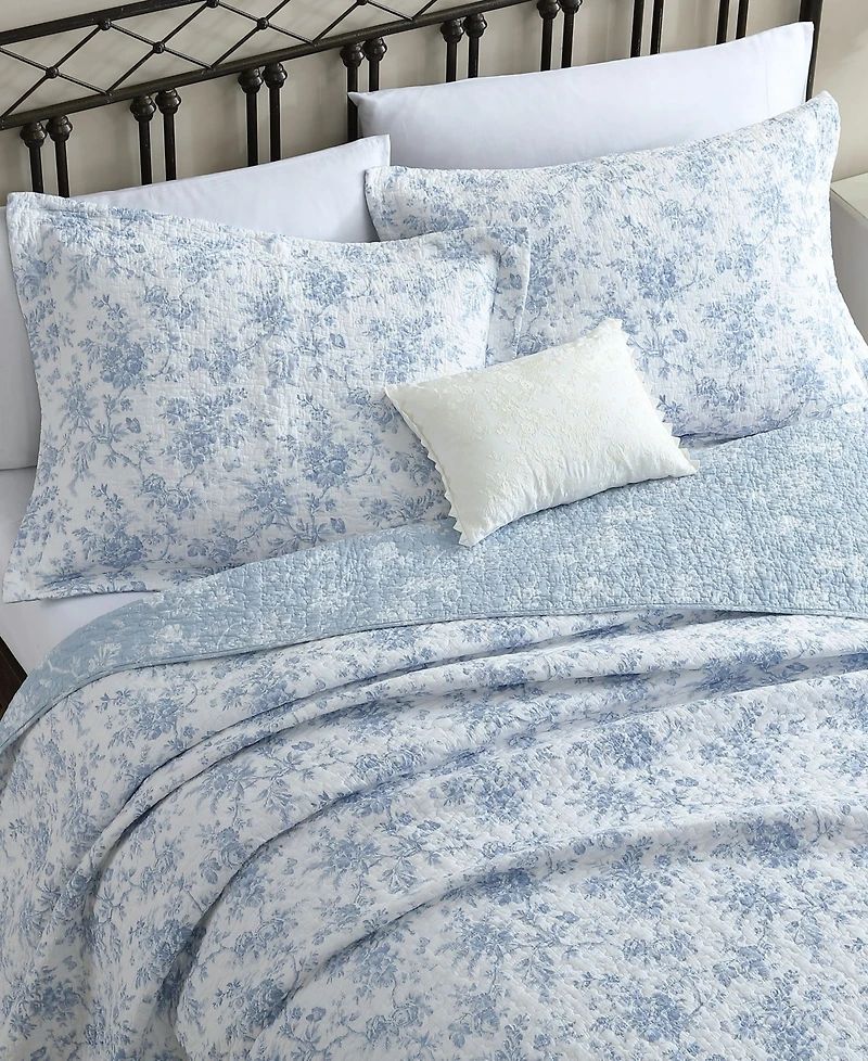 Laura Ashley Walled Garden Reversible 2 Piece Quilt Set, Twin