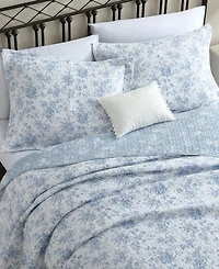 Laura Ashley Walled Garden Reversible 2 Piece Quilt Set, Twin