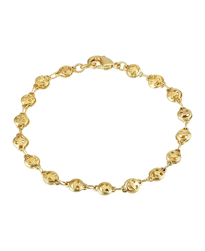 2028 Gold-Tone Happy Face Chain Bracelet