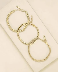 Ettika Classical 18K Gold Trio Women's Bracelet Set