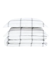 Truly Soft Printed Windowpane Piece Duvet Cover Set