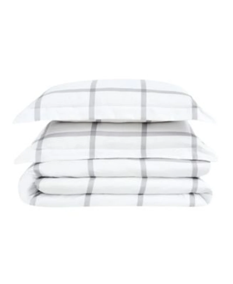 Truly Soft Printed Windowpane Duvet Cover Sets