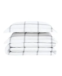 Truly Soft Printed Windowpane Duvet Cover Sets