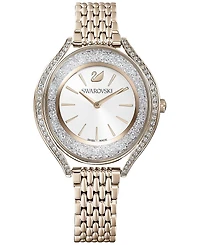 Swarovski Women's Swiss Crystalline Aura Gold-Tone Stainless Steel Pvd Bracelet Watch 35mm