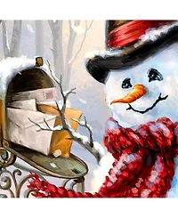 Designocracy by Dona Gelsinger Seasons-Greetings Snowman Wall and Door Hanger
