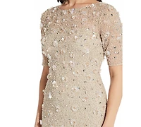 Adrianna Papell Beaded Floral Sheath Dress