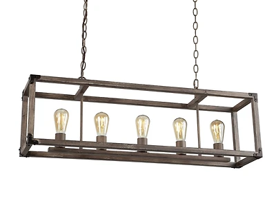 Jonathan Y Magnolia Adjustable Iron Rustic Farmhouse Led Pendant