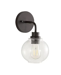 Jonathan Y Sandrine Iron/Seeded Glass Cottage Rustic Led Vanity Light
