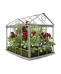 Northlight Cardinal Boxwood Artificial Christmas house Arrangement