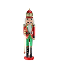 Northlight Wooden Christmas Nutcracker King with Scepter