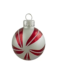 Northlight 12 Count 2-Finish Swirl Glass Christmas Ball Ornaments