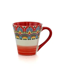 Elama Zen Mozaik Red 16 Pc. Dinnerware Set, Service for 4