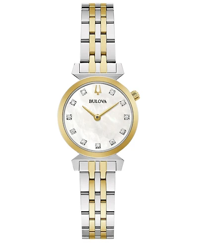 Bulova Women's Classic Regatta Diamond-Accent Two-Tone Stainless Steel Bracelet Watch 24mm