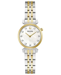 Bulova Women's Classic Regatta Diamond-Accent Two-Tone Stainless Steel Bracelet Watch 24mm