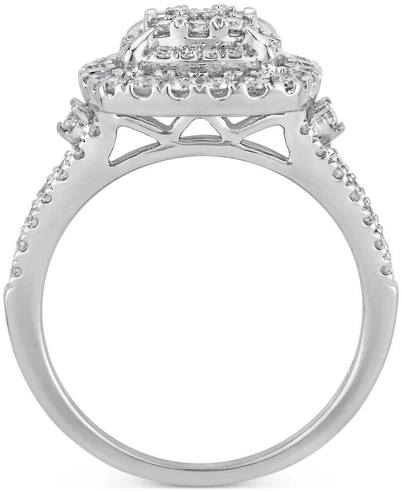 Diamond Cluster Ring (1 ct. t.w.) in 10k White Gold