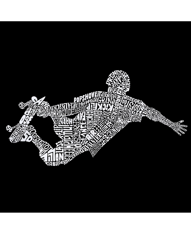 La Pop Art Men's Word Popular Skating Moves and Tricks Crewneck Sweatshirt