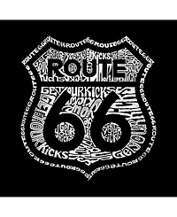 La Pop Art Men's Word Get Your Kicks On Route 66 Crewneck Sweatshirt
