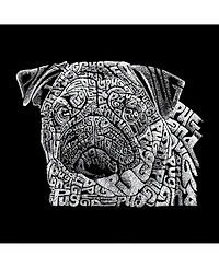 La Pop Art Men's Word Pug Face Crewneck Sweatshirt