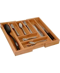 Bamboo Expandable Cutlery Drawer Organizer