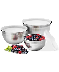 Cuisinart Stainless Steel Mixing Bowls with Lids, Set of 3