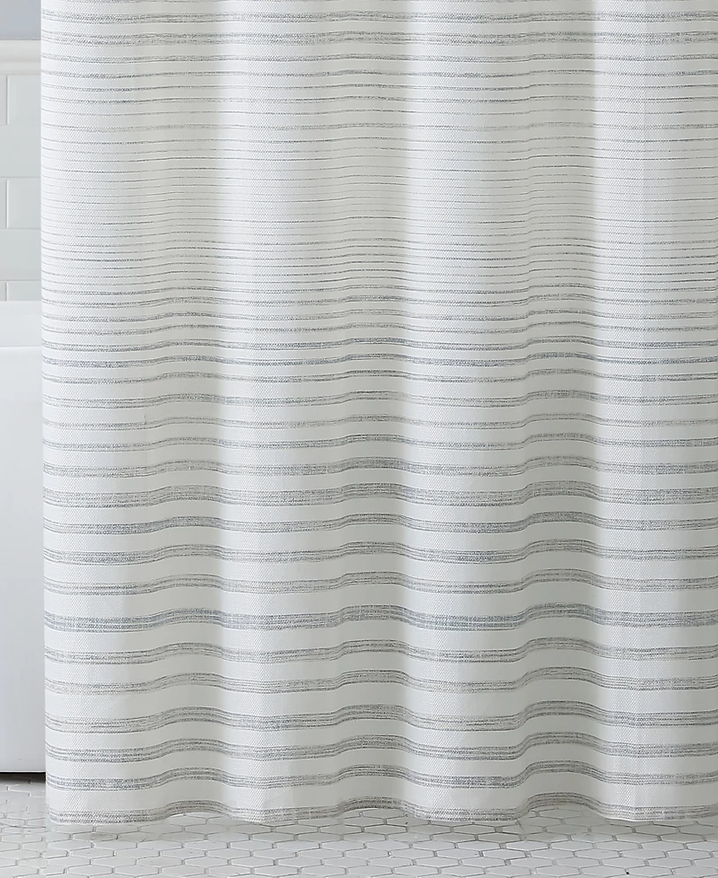 Tommy Bahama Home Tidal Stripe Dobby Shower Curtain, 72" X 72"