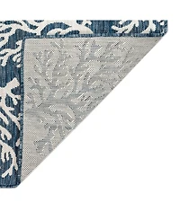 Liora Manne' Carmel Coral Border 3'3" x 4'11" Outdoor Area Rug